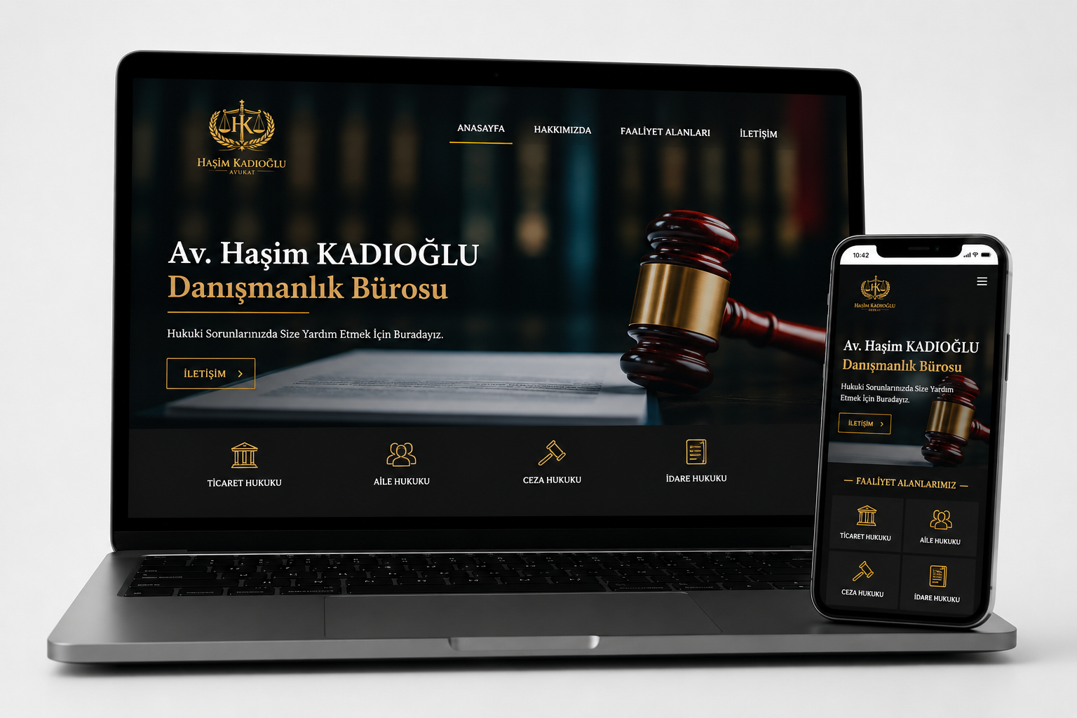 Kadıoğlu Law Website Web Sitesi