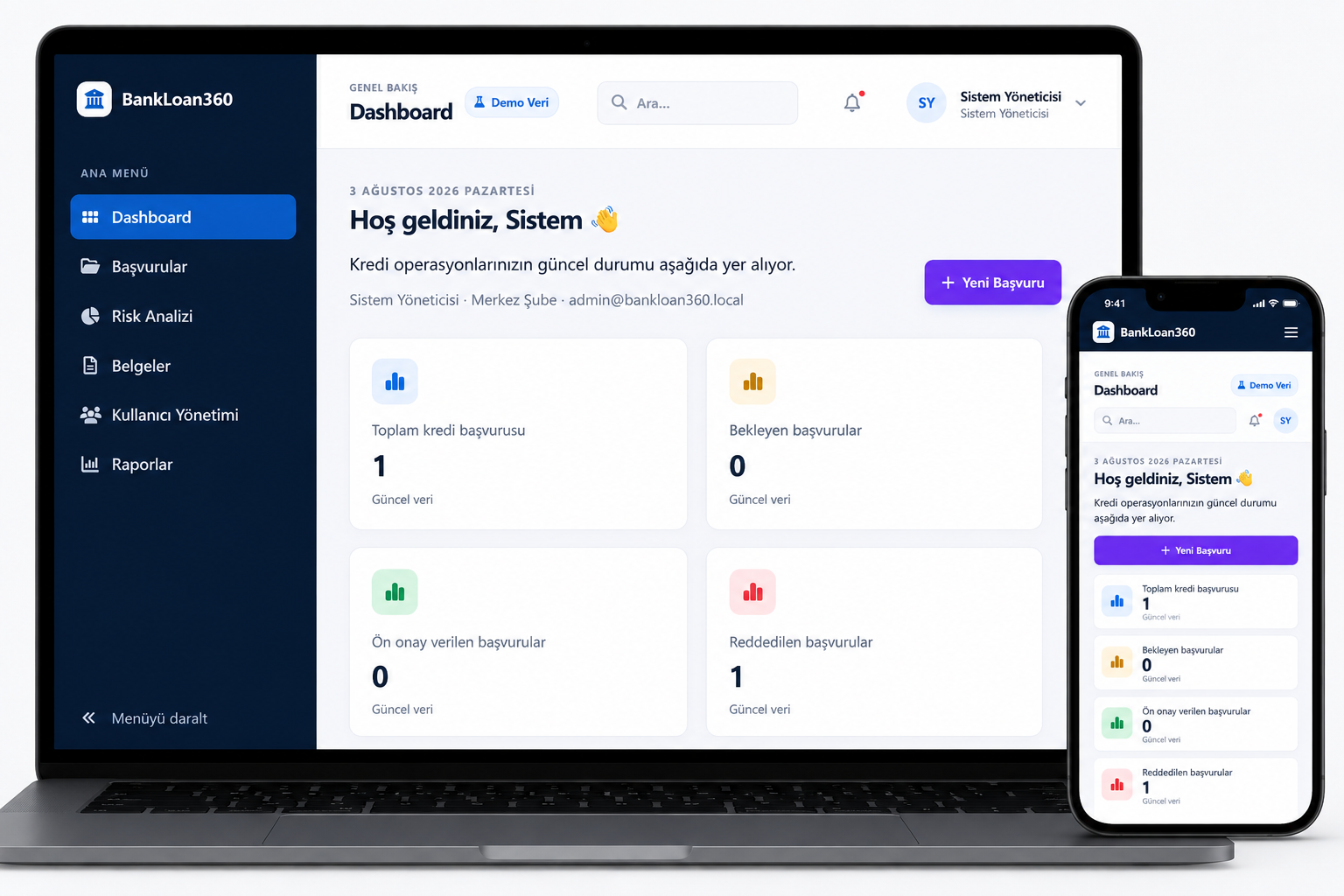 BankLoan360 Kredi Yönetim Sistemi
